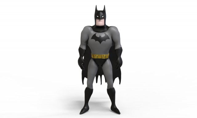 batman cartoon 3D 模型 .c4d .max .obj .3ds .fbx .stl .blend 