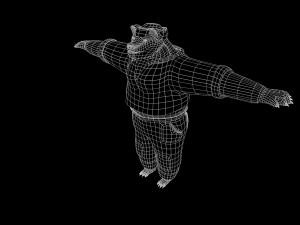 Bear lumberjack 3D Model