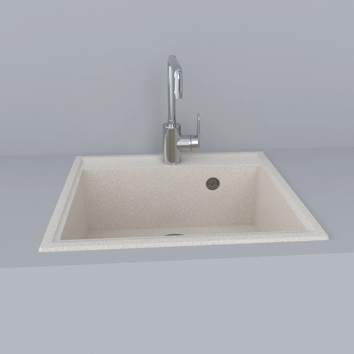 kitchen stone sink 3D Model .c4d .max .obj .3ds .fbx .stl .blend 