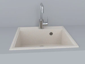 Küchenspüle aus Stein 3D Modell