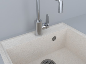 kitchen stone sink 3D 모델