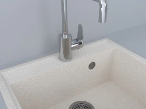 kitchen stone sink 3D Model