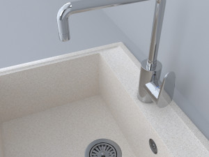 kitchen stone sink 3D 모델