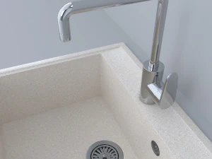 kitchen stone sink 3D Model
