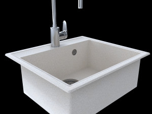 kitchen stone sink 3D 모델