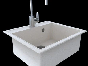kitchen stone sink 3D Model