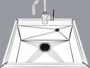 kitchen stone sink 3D Model