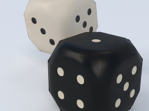 whiteblack dice Modèle 3D