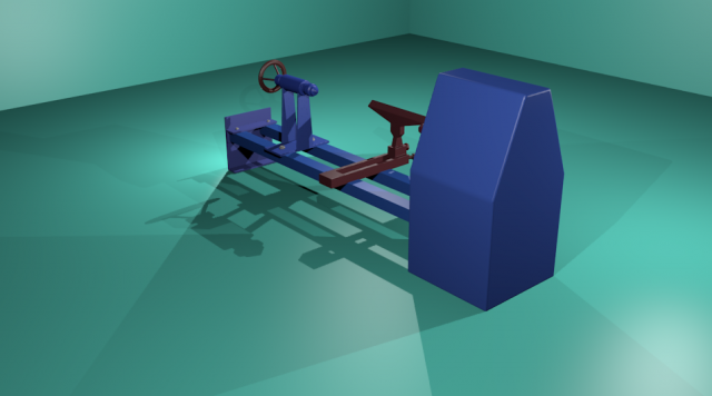 machine tool lathe 3D Модель .c4d .max .obj .3ds .fbx .stl .blend 
