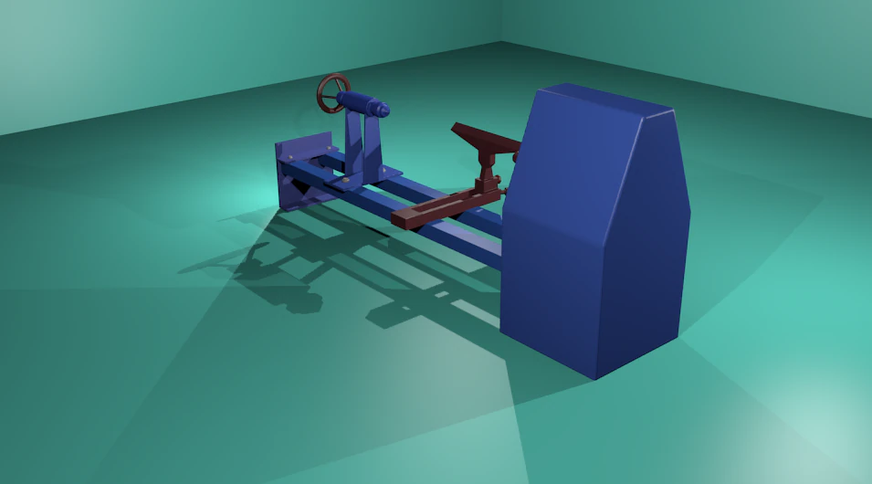 machine tool lathe 3D Model .c4d .max .obj .3ds .fbx .stl .blend 