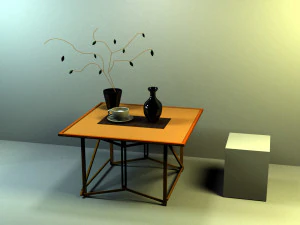 테이블 4 1 3D 모델