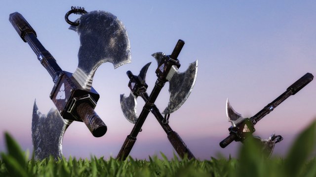 ax Modelo 3D .c4d .max .obj .3ds .fbx .stl .blend 