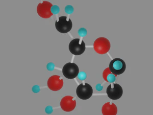 ग्लूकोज अणु 3D मॉडल