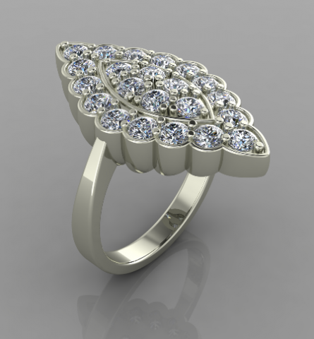 Engagement Ring for woman 3D 프린트 모델 .c4d .max .obj .3ds .fbx .stl .blend
