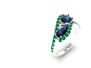 2 Womens Ring 3D Print Model