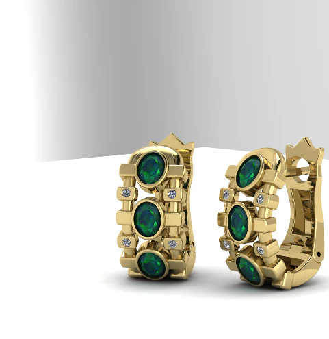 5 Earrings 3D Print Model .c4d .max .obj .3ds .fbx .stl .blend 