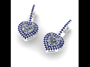 7 Heart-shaped earrings 3Dプリントモデル