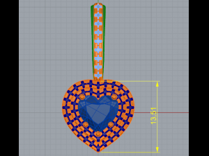 7 Heart-shaped earrings 3Dプリントモデル