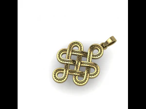 11 Pendant Symbol-KNOT OF ENDLESS LUCK 3D Print Model