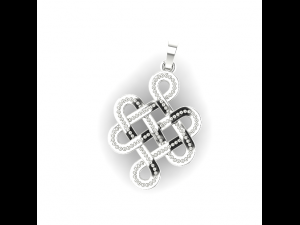 11 Pendant Symbol-KNOT OF ENDLESS LUCK 3Dプリントモデル