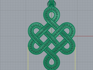 11 Pendant Symbol-KNOT OF ENDLESS LUCK 3Dプリントモデル