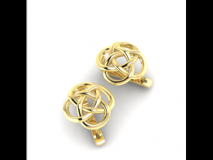 12 Earrings Symbol-KNOT OF ENDLESS LUCK 3D Print Model