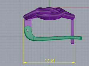 12 Earrings Symbol-KNOT OF ENDLESS LUCK 3D 打印模型