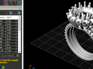 13 Womens ring with stones 3D Print Model
