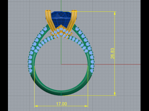 16 Ring for women Model Cetak 3D