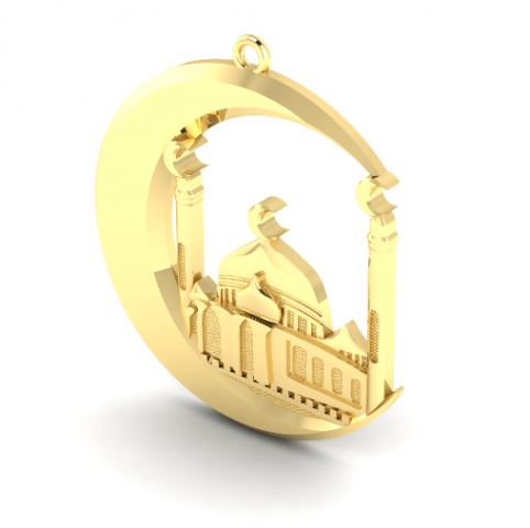 17 Pendant muslim crescent 3D Baskı Modeli .c4d .max .obj .3ds .fbx .stl .blend 