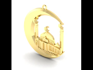 17 Pendant muslim crescent 3D Print Model