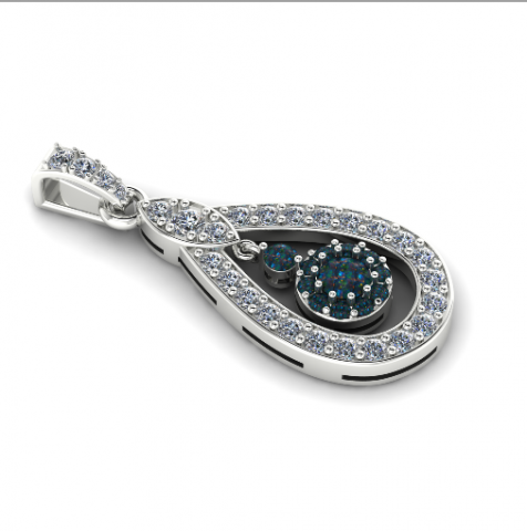 21 Female pendant 3D Print Model .c4d .max .obj .3ds .fbx .stl .blend 