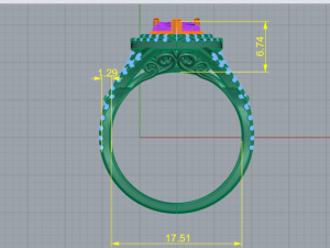 26 Female ring Model do druku 3D