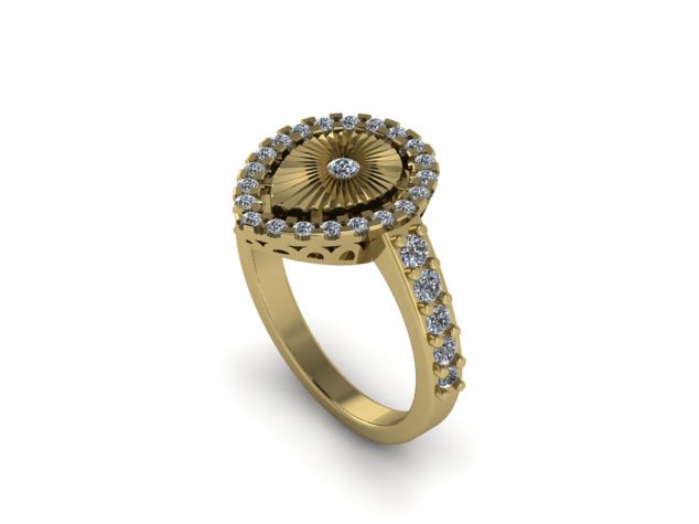 28 Female ring 3D Druckmodell .c4d .max .obj .3ds .fbx .stl .blend