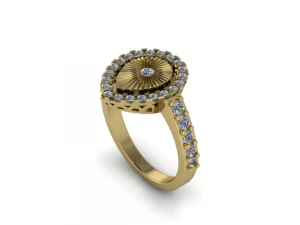 28 Pierścionek żeński Model do druku 3D