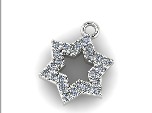 34 Pendant star 3D प्रिंट मॉडल .c4d .max .obj .3ds .fbx .stl .blend