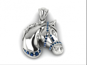 42 Pendant in the form of a horse 3D प्रिंट मॉडल