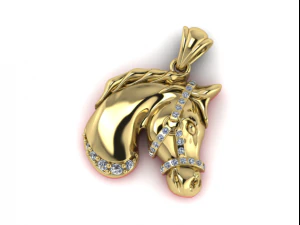42 Pendant in the form of a horse 3D Print Model