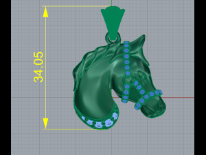42 Pendant in the form of a horse Model Cetak 3D