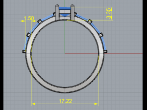 44 Female ring 3D Druckmodell