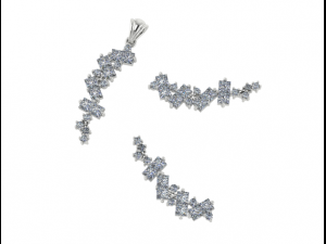 46 Set pendant and earrings 3D Print Model