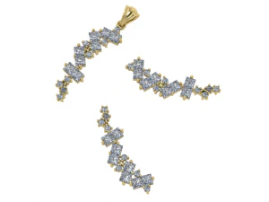 46 Set pendant and earrings 3D Print Model