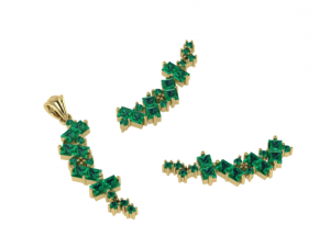 46 Set pendant and earrings 3D प्रिंट मॉडल