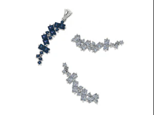 46 Set pendant and earrings 3D Print Model