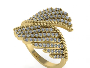 49 美しい女性のリング 3Dプリントモデル