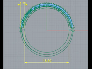 49 Beautiful woman ring 3D Print Model