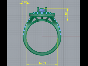 52 Ring female Model Cetak 3D