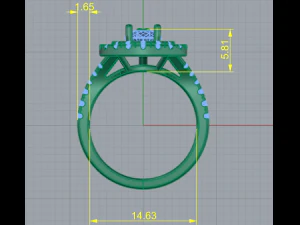 52 Ring female 3D Print Model
