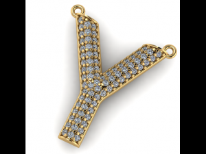 56 Pendant in the shape of the letter Y Modelo de impresión 3D