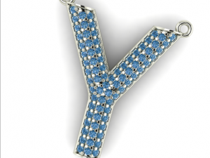 56 Pendant in the shape of the letter Y 3D Print Model